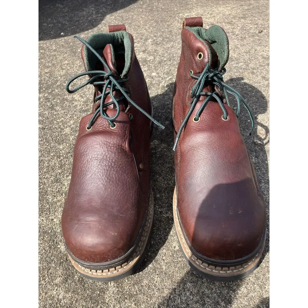 Lehigh Unisex Safety‎ Work Boots Steel Toe Brown Leather Metguard Size 15w